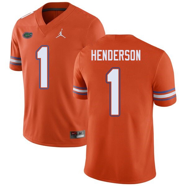 Jordan Brand Men #1 CJ Henderson Florida Gators College Football Jerseys Orange